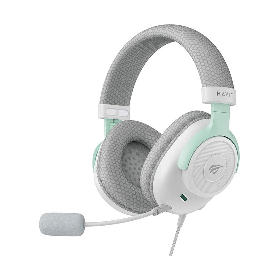 Havit Gamenote H2230E Wired White & Cyan Gaming Headphone
